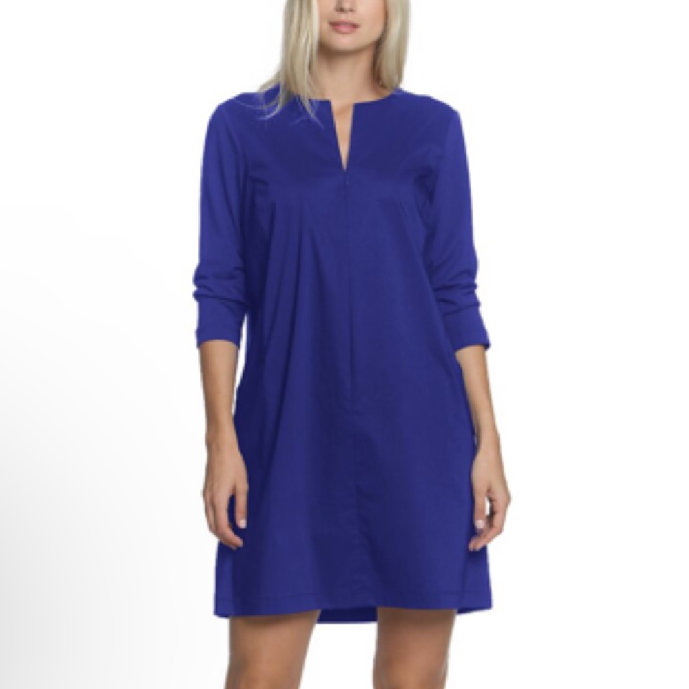 Hinson Wu Raquel 3/4 Sleeve Woven/Knit Mixed
Dress -Royal Blue Size S